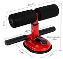 FOREWAY Sit-ups Assistant Device, Upgraded Sit-up Fitness Equipment Muscle Exercise Abdominal Device Portable Sit Up Bar with Foam Padded for Floor 3 Positions for Abs Home Workout (Black Color) gallery image
