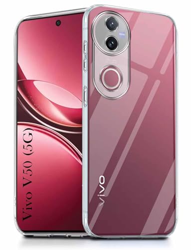 Image of Jkobi Back Cover for Vivo V50 | Vivo V50e (Silicone Clear Shockproof Case with Camera Protection | Soft and Flexible | Transparent)