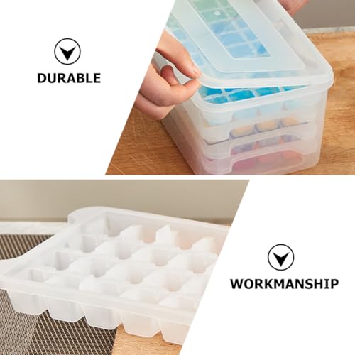 Molde cuadrado transparente para cubitos de hielo con tapa miniatura 4