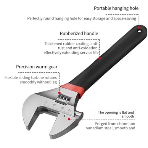 Llave ajustable de escala con ajuste exacto sin holguras 7