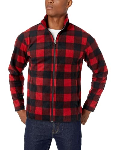 Image of Amazon Essentials Men's Full-Zip Polar Fleece Jacket, Warm, Soft with Zippered Pockets for Cold Outdoor Weather (Available in Big & Tall)
