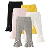 U·nikaka Toddler Baby Girl 0-48 Months 5-Pack Pants in Grey White Black Orange and Pink
