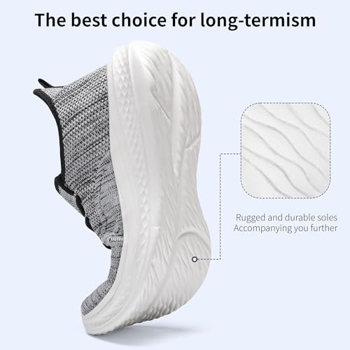 Image of VAMJAM Men's Running Shoes Slip On Walking Shoes Non Slip Lightweight Workout Breathable Gym Sneakers Fashion Mesh Sneakers