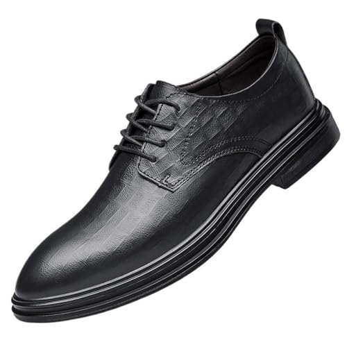Mens Business Tuxedo Oxfords Dress Shoes, Round Toe Lace-up Business Derby Classic Tuxedo Shoes