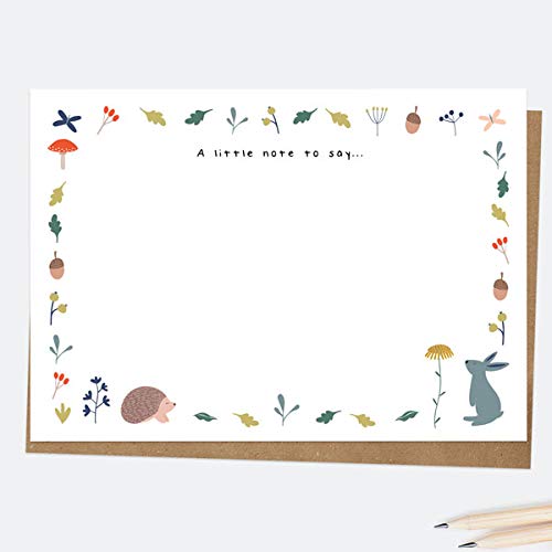 A6 Note Card - Whimsical Forest - A Little Note to Say - Pack of 10 (3282)