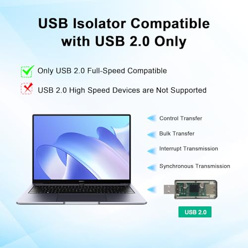 USB Isolator Modul,USB zu USB Digital Audio Signal Isolator Modul mit ADuM3160 Chip mit OC Schutz UnterstüTzt 12 Mbit/S, 5 Mbit/S, USB-Spannungsisolatorplatine