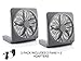 Treva 10-Inch Portable Desktop Air Circulation Battery Fan, 2 Speed, Compact Folding & Tilt Design, with AC Adapter - 2 Pack (Graphite)