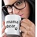3dRose Mama Bear Two Tone Mug, 11 oz, Black/White