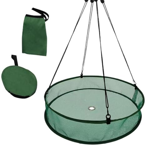 Futtersilo Für Vögel, Vogelfutter Auffangschale Mit Netz, Bodenfutterstelle Für Vögel, Futtersäule Mit Auffangschale, Vogelfutterstation, Futterstelle Für vögel, 50.8 cm Höhe, Grün