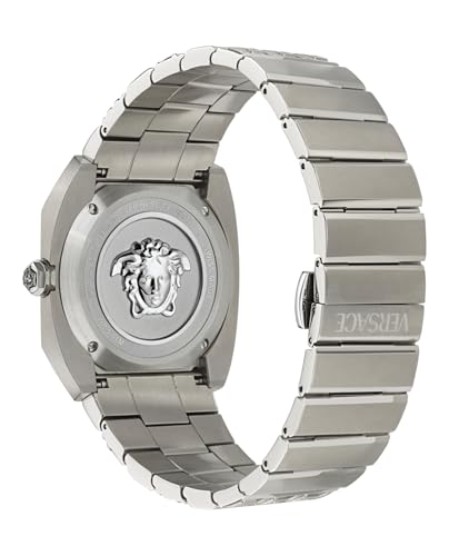 Versace Antares Collection Luxury Mens Watch Timepieces with a Grey Bracelet and Dial Featuring a Titanium Case3