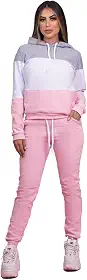 Moletom Feminino Conjunto Blusa e Calça Flanelado Inverno