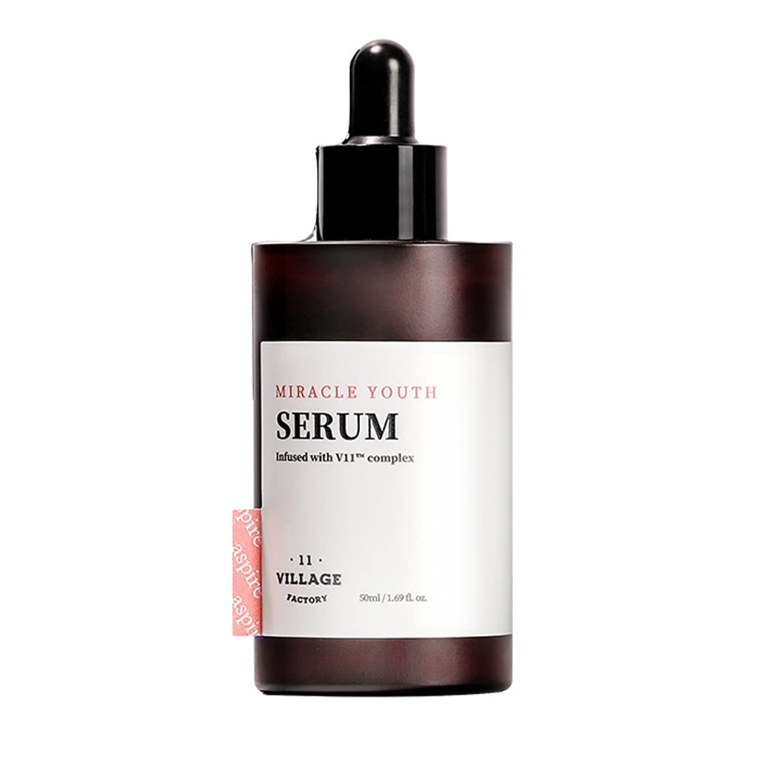 VILLAGE11FACTORY VILLAGE 11 FACTORY Miracle Youth Serum - Retinol 0.1% for beginners, Niacinamide, Firm skin, Wrinkle care, Vegan formula (1.69 fl oz/50ml)