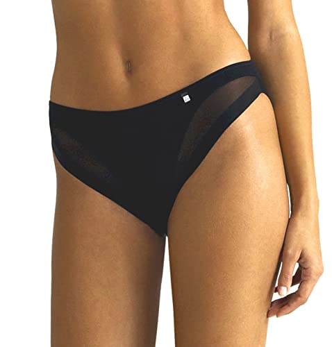 AVET 33188- braga bikini microfibra efecto tanga (G, NEGRO)