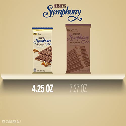 Hershey's Symphony Milk Chocolate, Almonds And Toffee Xl, Candy Bar, 4.25 Oz (16 Pieces) #TOP5
