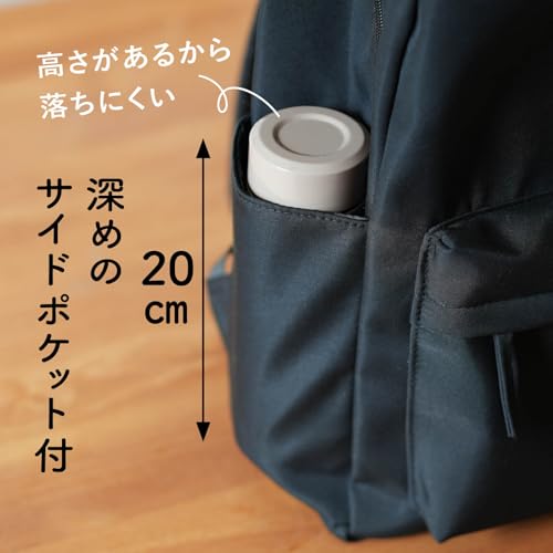 pieka リュック タウンリュック レディース 軽量 7ポケット シンプル 撥水ナイロン の商品画像 4
