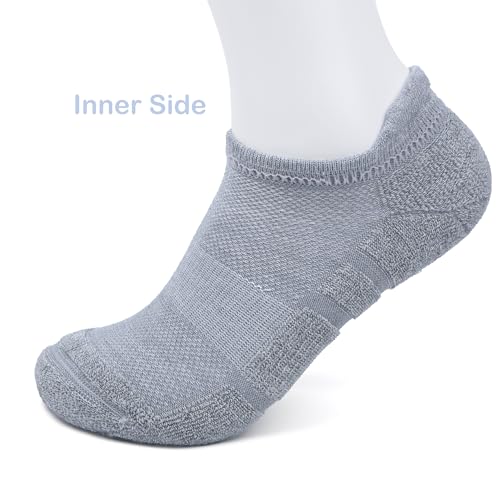 6 Pairs of Womens Athletic Low Cut Ankle Cushion Socks with Tab Running3