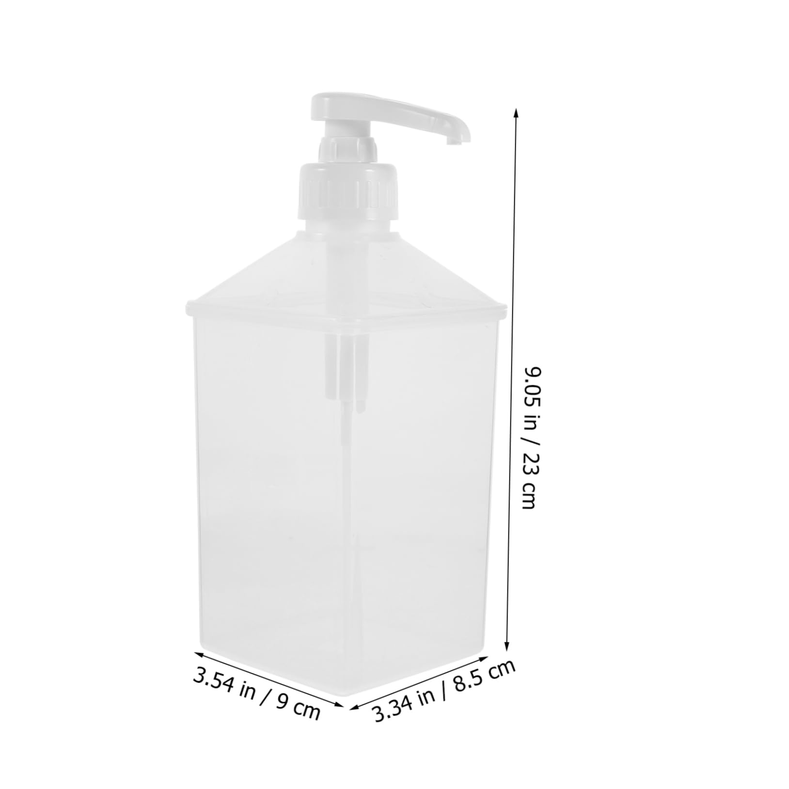 HOLIDYOYO 3pcs Plastic Syrup Pump Bottle Large Dispenser for Shampoo Lotion Sauce for Kitchen
