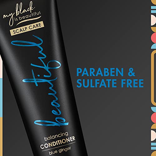 My Black Is Beautiful Balancing Sulfate Free Conditioner For Dry And Damaged Hair, Blue Ginger Mint, 8.4 Fl Oz #TOP1