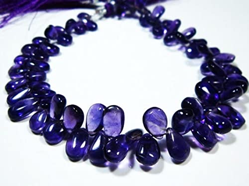 Améthyste africaine perles lisses 8 pouces pour ateliers bijoux et loisirs créatifs