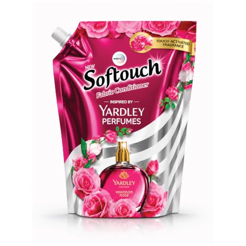 Softouch Yardley Windsor Rose 1.9 Ltr Fabric Conditioner | Long lasting fragrance for clothes