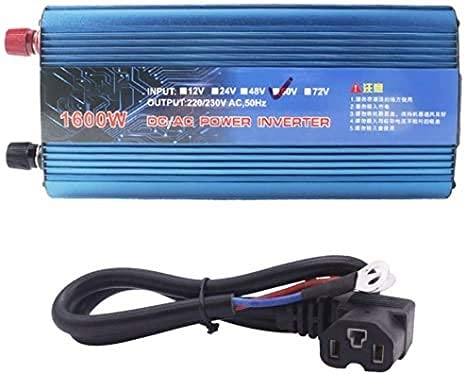 inBEKEA 500W-2200W Peak Car Power Inverter DC 48V/60V to AC 220V USB Charger Converter Transformer for Car Device/Laptop/Camera/Cell Phone,Outdoor, Camping, Travel (1600w 48V)