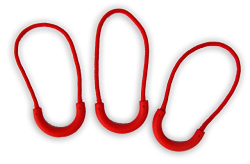 Rescue Essentials Zipper Pull-RED Plastic Loop - 3 Pack