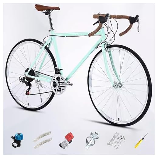 Bicicleta de Carretera 700C para Hombre y Mujer, Bicicleta de Ciudad Vintage, Single Speed, Freno de Sujeción, Cuadro de Acero de Alto Carbono, Bicicleta de Paseo C,Variable Speed