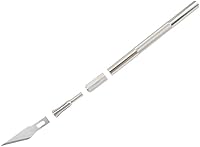 Vista 3 de Precision Craft - Juego de 20 cuchillos afilados con tapa de seguridad para reparación de teléfonos, arte, álbumes de recortes, plantilla