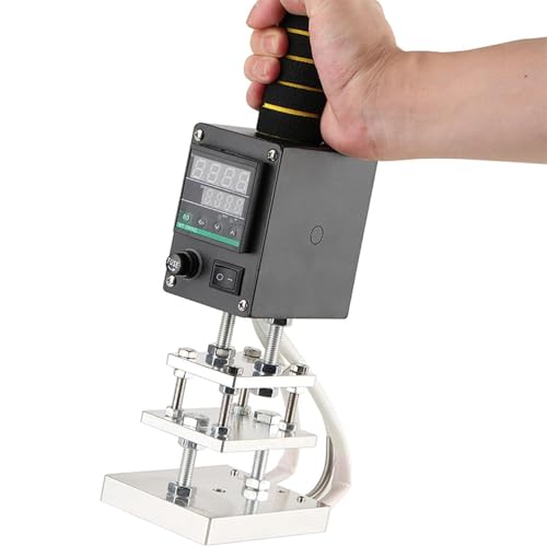 oiakus Máquina De Estampación Digital Portátil, 400W Máquina De Estampación En Caliente, con Pantalla Digital, para El Pan, Cáscaras De Frutas, Marcas De Cuero