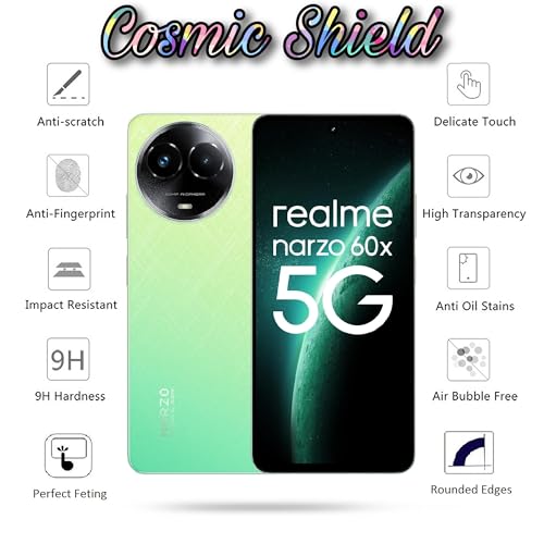 Image of Military-Grade Gorilla Tempered Glass Screen Protector for Realme 11 5G / 11X 5G / Narzo 60X 5G (High Clarity) Full Screen Coverage, Scratch & Shockproof with Easy Installation Kit