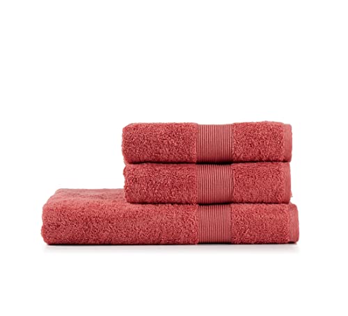 Lot de 3 serviettes de qualité supérieure, 1 pour les mains (50 x 90 cm), 1 pour le visage (50 x 90 cm), 1 pour le corps (70 x 140 cm), 100 % coton turc, 3) Cover