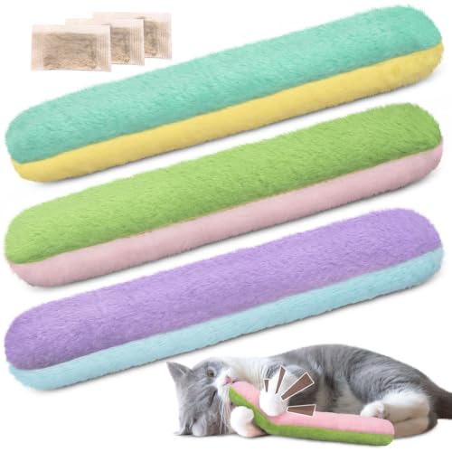 Retro Shaw Cat Toys Pillows, Refillable Catnip...