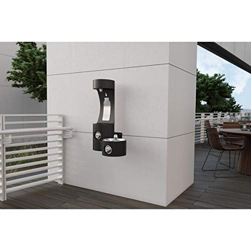 Elkay wall mounted outdoor fountain combo with bottle filler