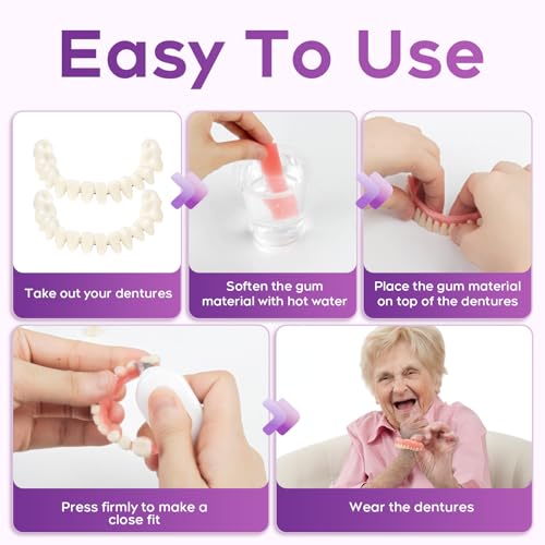DIY Denture Kit - Full Set Fake Teeth for Top & Bottom | Functional Homemade Denture Combo | Fast Results​, Restore your confidence in your smile -0707-4 - Thumbnail 7