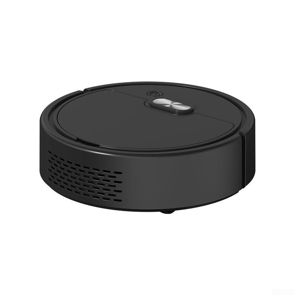 3-in-1 Roboter-Staubsauger zum Kehren und Nasswischen von Böden, intelligente Navigation mit Anti-Drop-Sensoren, weiß (schwarz)