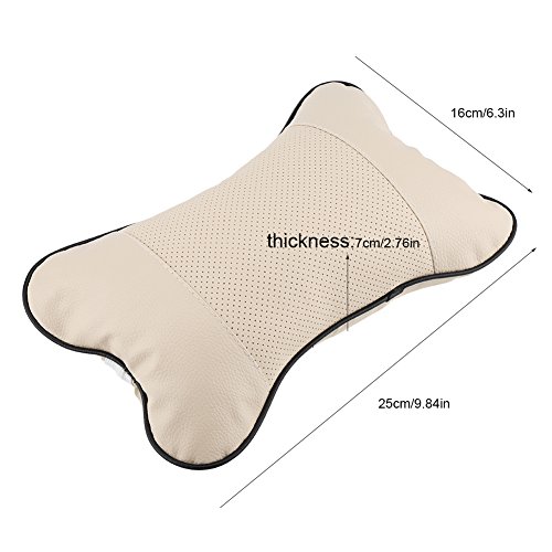 Almohada de Reposacabezas para Auto ZJchao Beige miniatura 2