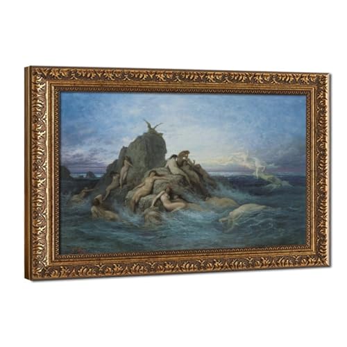 Toile Gustave Doré Naiads of The Sea pour décoration murale de salon