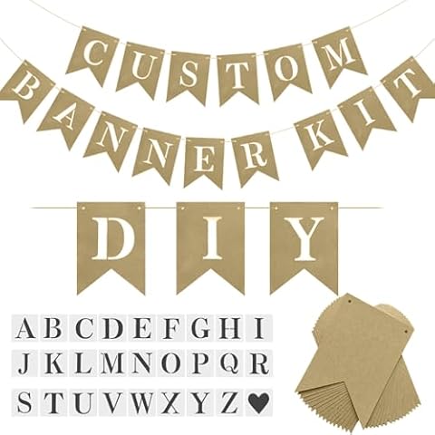 YUNSHANGMO DIY Brown Banner Set Cover