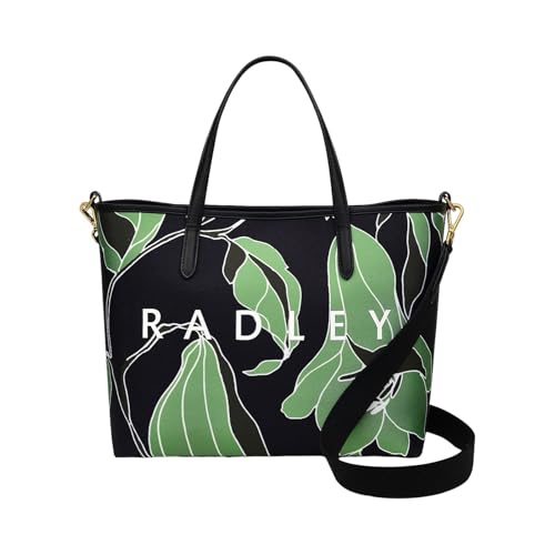 Sac fourre-tout Radley London Southwell Gardens noir taille M en cuir rigide chic