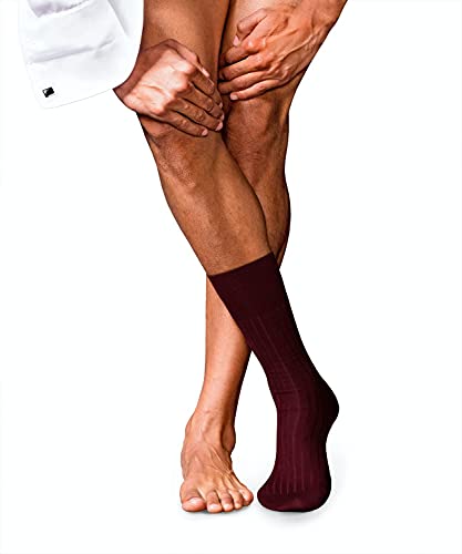 Chaussettes homme coton FALKE No. 13 rouge barolo pour costume de ville 41-42