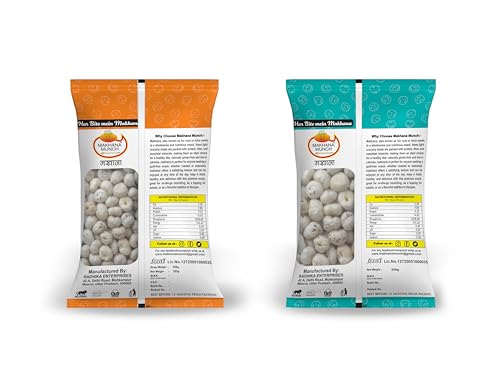 Image of MAKHANA MUNCH Makhana, Plain, 250 grams, 100% Natural Fox Nuts (500g)