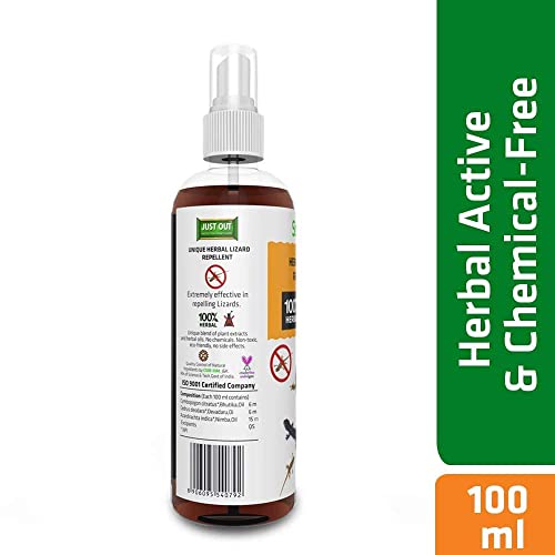 Herbal Strategi – JustOut Herbal Fly Spray | Room spray | Herbal Friendly | Herbal Housefly repellent | Made with Lemongrass oil, Cedarwood oil & Neem oil| Eco-friendly & Biodegradable | Zero side effect | Natural Aromatic oil | Irritant-Free, Chemical-Free |Baby-Safe, Skin-Safe, Plant-Safe | 100mL