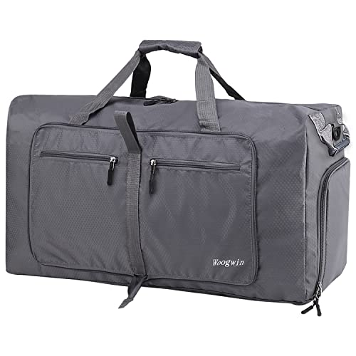 Image of Woogwin Travel Duffel Bag Large Foldable Waterproof Overnight Bag for Beach Swim Bags Pool Sports Gym
