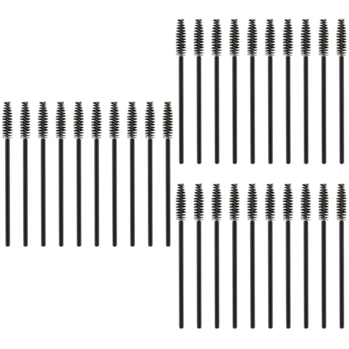 Housoutil 3sets Brow Spoolie Eyelash Applicator Set Lash Extension Brush Silicone Handle Dense Bristles Eyelash Makeup Mascara Wands Disposable for Quick Application 50pcs*3