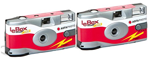 Agfa Photo LeBox 400 27 Flash Lot de 2 Appareils Photo jetables 35 mm Noir