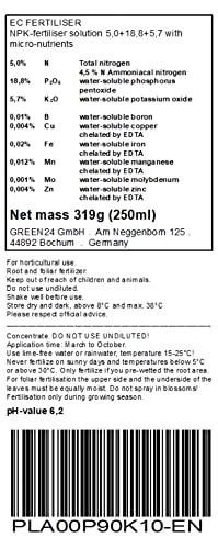 Plumeria Frangipani Food - Liquid Fertilizer HighTech NPK +P, Root, Soil, Foliar, Fertiliser - Professional Plant Food (Made in Germany)