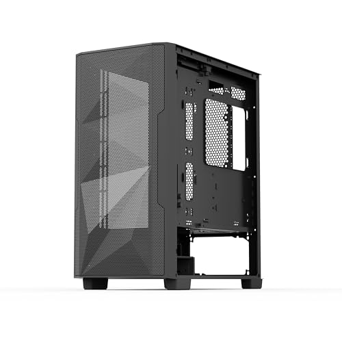 Image of Rosewill FBM-X6 Micro ATX Mid Tower Case - Tempered Glass Side Panel, High Airflow, 4X PWM ARGB Fans, Dedicated Cable Routing Clips, Pre-Installed 650W 80+ Gold Power Supply - Black