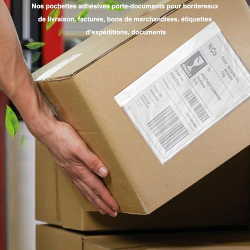 Lieferscheintaschen Dokumenttaschen Sichttaschen A5, Lieferscheintaschen, Transparent Versandtaschen, Selbstklebende Begleitpapiertaschen, Dokumententaschen Transparent Selbstklebend, 25Stück