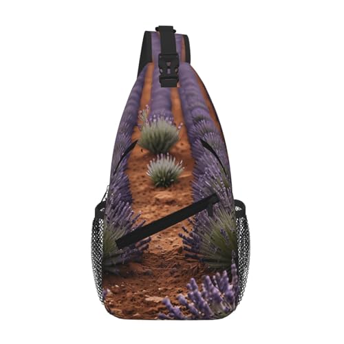 Sac de poitrine homme idéal pour festival et grand voyage décontracté Lavender fields