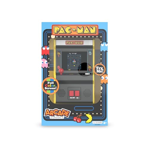 Arcade Classics Pac-Man - Retro Mini Arcade Game, Full Color Screen, Classic Handheld Electronic Game Console, 90s Toy, Great Gift for Kids 8+